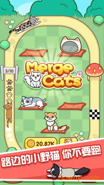 跑跑云养猫无限金币版(merge cats) 游戏截图